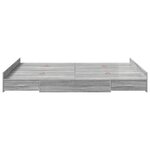 vidaXL Cadre de lit avec rangement Sonoma gris 150 x 200 cm