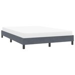 vidaXL Cadre de lit sans matelas gris foncé 140x210 cm velours