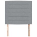 vidaXL Tête de lit Hauteur réglable Manuel Gris clair 100 cm tissu