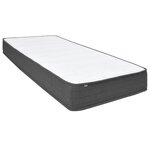 vidaXL Sommier à lattes de lit Gris foncé Tissu 100x200 cm