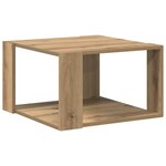 vidaXL Table basse chêne artisanal 51.5 x 51.5 x 30 cm