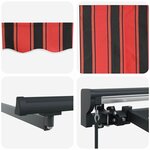 vidaXL Auvent Rétractable Orange et marron 350x250 cm tissu