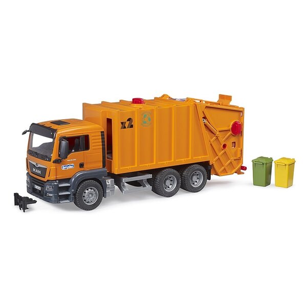 Bruder 03760 - MAN TGS benne à ordures orange