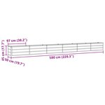 vidaXL Jardinière Gris clair 480 x 50 x 45 cm Acier galvanisé