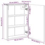 vidaXL Armoire Miroir de Salle de Bain Chêne artisan
