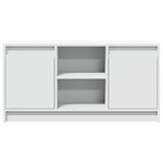 vidaXL Meuble TV avec LED blanc 100x34x50 cm bois d'ingénierie