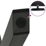 vidaXL Pieds de table à manger en forme de X 2 pièces anthracite 60 x (72-73) cm acier