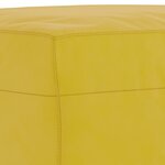 vidaXL Ensemble de canapés 4 Pièces avec coussins Jaune Velours