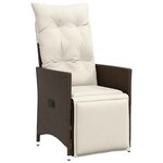 vidaXL Ensemble de salle à manger pour jardin 3 Pièces Marron Poly rotin