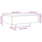 vidaXL Table Basse chêne artisanal 85 x 55 x 31 cm Bois d'ingénierie