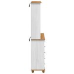 vidaXL Hutch ASKIM Blanc 91 x 40 x 200 5 cm Bois de pin massif
