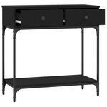 vidaXL Table console noir 75x34 5x75 cm bois d'ingénierie