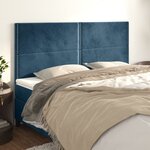 vidaXL Tête de lit Bleu foncé 180 x 5 x 118/128 cm Velours