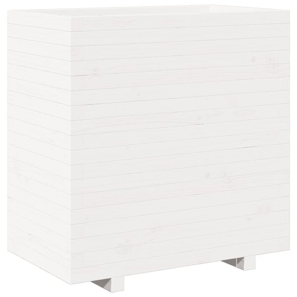 vidaXL Jardinière blanc 70x40x72 5 cm bois de pin massif