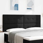 vidaXL Tête de lit LED noire 100 cm en tissu
