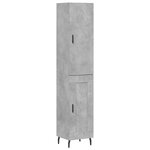 vidaXL Buffet haut Gris béton 34 5x34x180 cm Bois d'ingénierie