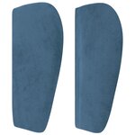 vidaXL Tête de lit avec oreilles Bleu foncé 83x23x78/88 cm Velours