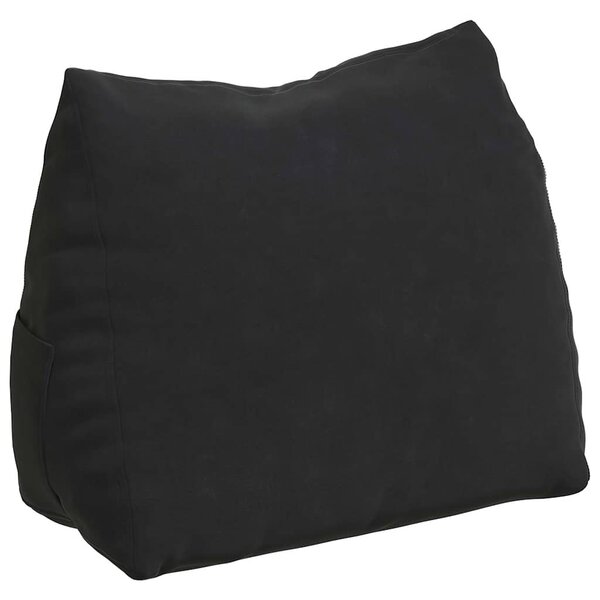vidaXL Coussin de Dos Noir 45 x 20 x 35 cm Tissu en velours côtelé