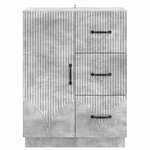 vidaXL Buffet Gris béton 66 x 34 5 x 87 cm Bois d'ingénierie