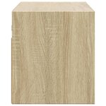 vidaXL Meuble TV mural avec lumières LED chêne sonoma 100x31x35 cm