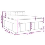 vidaXL Sommier à lattes de lit avec matelas Noir 180x200 cm Tissu