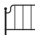 vidaXL Cadre de lit métal sans matelas avec pied de lit noir 140x200cm