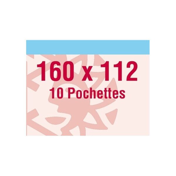 Pochettes double soudure 160 x 112 mm pour bloc meilleurs v ux. Fond - Transparent