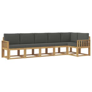 vidaXL Ensemble de canapés d'extérieur 6 pc Blanc et anthracite