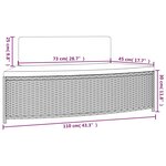 vidaXL Bancs de spa avec coussins lot de 2 gris résine tressée
