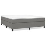 vidaXL Cadre de lit sans matelas gris foncé 180x200 cm tissu