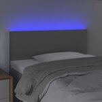 vidaXL Tête de lit à LED Gris clair 80x5x78/88 cm Tissu