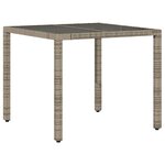 vidaXL Ensemble de bistro de jardin 5 Pièces coussins gris poly rotin