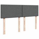 vidaXL Sommier à lattes de lit avec matelas Gris foncé 140x200cm Tissu