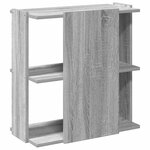 vidaXL Bibliothèque 3 niveaux sonoma gris 60x30x60cm bois d'ingénierie