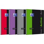 Cahier Polypro ACTIVEBOOK 160 P 90G 24x29.7 cm Quadrillé 5x5 coloris aléatoire OXFORD