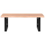 vidaXL Étagère de vasque murale acier et bois de chêne massif