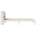 vidaXL Cadre de lit et tête de lit blanc 100x200 cm bois de pin massif