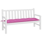 vidaXL Coussin de banc de jardin rose 150x50x7 cm tissu oxford