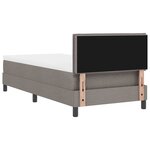 vidaXL Lit à ressorts avec tête de lit Taupe 90 x 200 cm tissu