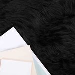vidaXL Tapis en fausse Tafalla Noir 80 x 150 cm Polyester