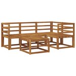 vidaXL Ensemble de canapés d'extérieur 5 pc Naturel