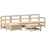 vidaXL Salon de jardin 6 Pièces bois de pin massif