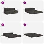 vidaXL Canapé-lit pliable Gris foncé 152 x 86 5 x 60 cm Tissu