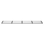 vidaXL Auvent de porte Noir 350x100 cm Polycarbonate
