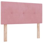 vidaXL Lit à ressorts avec tête de lit Rose 90 x 200 cm Velours