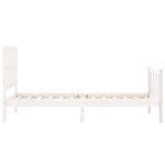 vidaXL Cadre de lit sans matelas blanc bois de pin massif