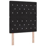 vidaXL Lit Box Spring avec Matelas & Banc Noir 80x200 cm Velours