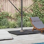 vidaXL Pied de parasol Gris foncé 100 x 100 x 4 cm Acier