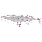 vidaXL Cadre de lit sans matelas blanc 135x190 cm bois d'ingénierie