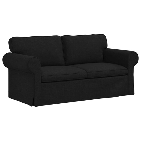 vidaXL Canapé Noir 215 x 82 x 80 cm tissu